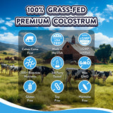 Equip Foods Core Colostrum - 100% Grass Fed Colostrum Powder 3,000mg, 40% IgG - Gut Health, Immunity, Recovery - Lactoferrin Supplements - Keto Friendly Colostrum Supplement - 30 Servings, Watermelon
