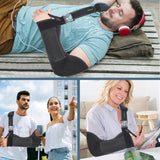 KONSEDIK Arm Sling Shoulder Injury Immobilizer for Men&Women,Medical Sling with Shoulder Pad for Rotator Cuff Injury,Support for Arm,Wrist, Elbow,Clavicle Fracture Post-Surgery (Comfortable,Large)