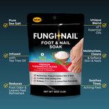 Fungi-Nail Foot & Nail Soak with Tea Tree Oil - Moisturize, Reduce Foot Odor, & Soothe Aching Feet - A Therapeutic Blend of Rich Mineral Epsom Salt, Pure Sea Salt, and 7 Essential Oils - 1 Pound