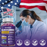 Simhould 2 Packs Glucosamine Chondroitin Gummies - 3000MG Extra Strength Joint Support Supplement with MSM & Elderberry, Flexibility, Antioxidant Immune Support Gummy for Adults, Men & Women