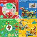 Marble Run Building Blocks Kid Toys Ages 4-8,Montessori Education Preschool Learning STEM Toys for 3 4 5 6 8 Year Old Boys and Girls Christmas Birthday Gifts,puzzle Marbles Track for Kids Games