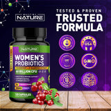 Probiotics for Women - 60 Billion CFUs, 16 Strains, with Cranberry, D-Mannose & Prebiotics - Supports Digestive, Immune, & Vaginal Health - Non-GMO, Dairy & Gluten-Free - 120 Veggie Capsules