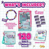 STICKI Rolls Sticki Book - Wearable & Shareable Sticker Bracelet + Collection Sticki Book | Includes 120 Mini Stickers | 50 Activity Pages | Over 1000 Fun Sticker Designs to Discover and Collect!