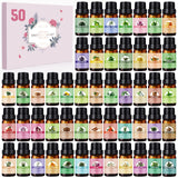 Essential Oils Set - Essential Oils -100% Natural Essential Oils - Perfect for Diffuser, Humidifier,Aromatherapy, Massage,Skin & Hair Care, DIY Candle and Soap Making(50 * 10 ML)