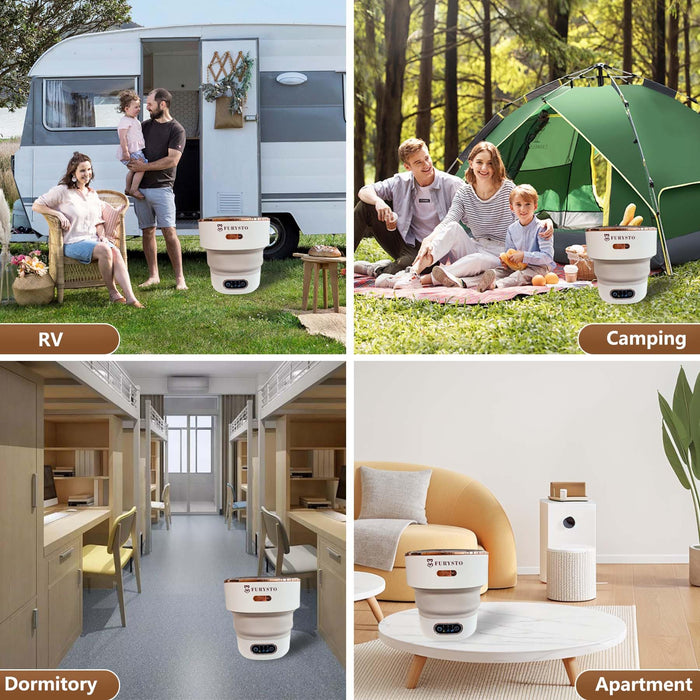 Foldable Portable Washing Machine Upgraded with Spin Basket,16L Mini Laundry Machine,Automatic 3 Cleaning Modes for Underwear/Baby Clothes/Socks,Ideal for Travel,Dorms, Apartments,Hotels,RVs & Camping