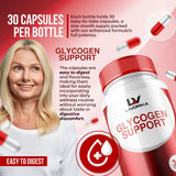 2 Pack - Glycogen Support, Glycogen Control Advanced Formula, Glycogen Capsules, Glycogen Fix with Powerful Ingredients, 30 Capsules Per Bottle for 60 Days