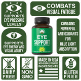 Peak Performance Eye Vitamins - Eye Support Supplement for Computer Users with Lutein, Zeaxanthin, Astaxanthin, Carotenoids, and Bilberry Extract. Support for Eyes. 30 Vegan Capsules