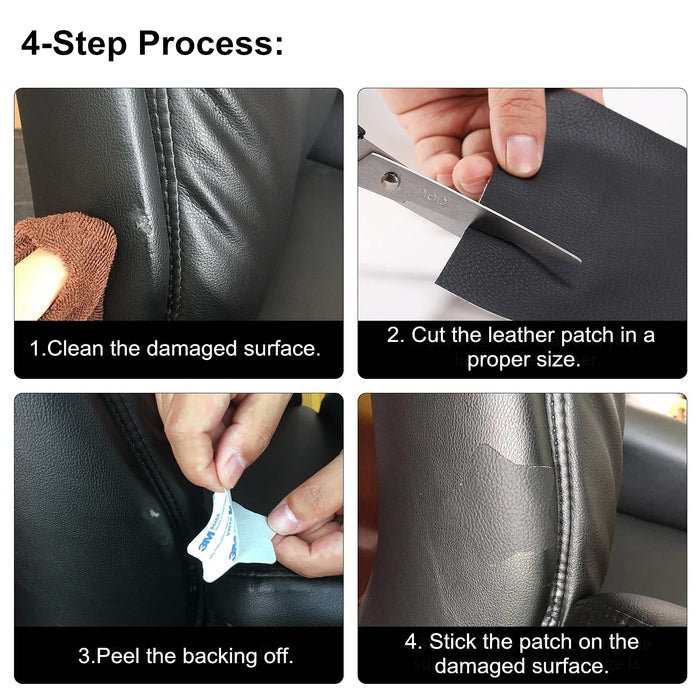 ILOFRI Leather Repair Tape Big Size 60x17 inch, Durable Self Adhesive Vinyl and Leather Repair Kit for Couch, Car Seat, Furniture, Sofa, Chair. Bonded Leather Repair Patch - Khaki