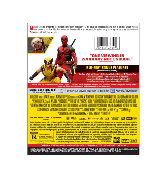 Deadpool & Wolverine - Blu-ray + Digital