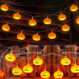 KEPABIGLE Halloween Decorations Big Pumpkin String Lights 10ft Battery Operated String Light with 20pcs Pumpkin Lights for Halloween Party Bedroom Decor