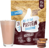 FlavCity Protein Smoothie, Chocolate Peanut Butter - 100% Grass-Fed Whey Protein Smoothie with Collagen (25g of Protein) - Gluten Free & No Added Sugars (37.39 oz)