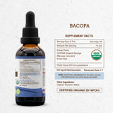 Secrets of the Tribe Bacopa USDA Organic | Alcohol-Free Extract, High-Potency Herbal Drops | Made from 100% Certified Organic Bacopa (Bacopa Monnieri) Dried Herb (2 Oz)