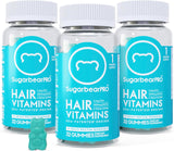 SugarbearPro Hair Vegan Vitamin Gummies for Luscious Hair with Biotin, Vitamin E, Folic Acid, Inositol, Coconut Oil - Hair and Nails Supplement for Women & Men (3 Month + Bonus Gift)