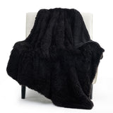 Bedsure Soft Black Throw Blanket for Couch, Fluffy Fuzzy Blankets & Throws for Bed, Sofa, Cozy Plush Sherpa Fleece Faux Fur Blanket, Thick Warm Christmas Blanket Gifts for Women, Men, 50x60