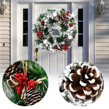 Christmas Wreath Winter Wreaths for Front Door, Advent Wreath Door Hanger Corridor Decorations Window Welcome Sign Pine Cones Home Winter Eucalyptus Small Artificial