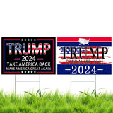 Trump Yard Signs 2024,2PACK 18x12In Double-Sided Take America Back Trump 2024 Four More In 24 Campaign Signs With H-Stakes MAGA Sign Vote For Trump Vance Garden Lawn Parade Handheld Rally Decor