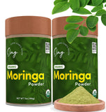 OMG! Superfoods Pure and Organic Moringa Powder - USDA Certified Moringa Oleifera, Great Source of Calcium, Iron, Vitamins A & E - 7 Oz (2 Pack)