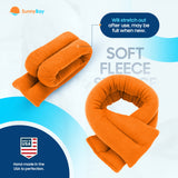 SunnyBay Microwave Heating Pad for Neck and Shoulders, Versatile Bean Bag Moist Heating Pad, Microwavable Neck Wrap and Cool Pack for Deep Pain Relief, Weighted Hot or Cold Therapy (Orange)