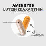 Amen Eyes Lutein Zeaxanthin Supplement - Marigold Red Beet Root Black Pepper - Eye Care, Vision Support Vitamins Formula - 3-Month Supply - Non-GMO - Vegan - 90 Capsules