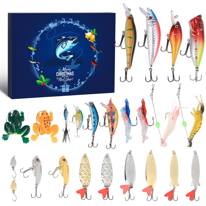 Fishing Advent Calendar 2024, Fishing Lure Advent Calendar 2024, Advent Calendar 2024 Adult for Men, Christmas Advent Calendar Countdown 2024-24 Day for Fisher Men Teen Boys Surprise Gift