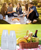 Aatriet [200 PACK] 9 oz Clear Plastic Cups, Crystal Clear Drinking Cups, Disposable Party Cups for Fruit/Ice Cream/Cupcake/Cold Drinks: Iced Coffee, Water, Juice, Soda, Frozed Cocktails