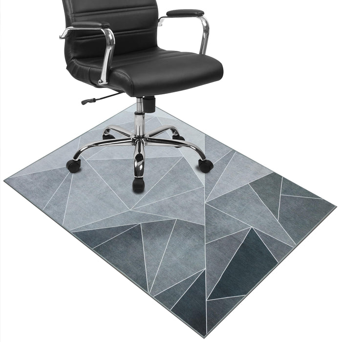 SAIKOOWA Office Chair Mat for Hardwood Floor,36"*48" Highly Premium Quality Protector Floor Mat,Desk Chair Mat - 2.15lbs Anti-Slip Chair Rug Mat for Office Home Laminate Floor Black Grey