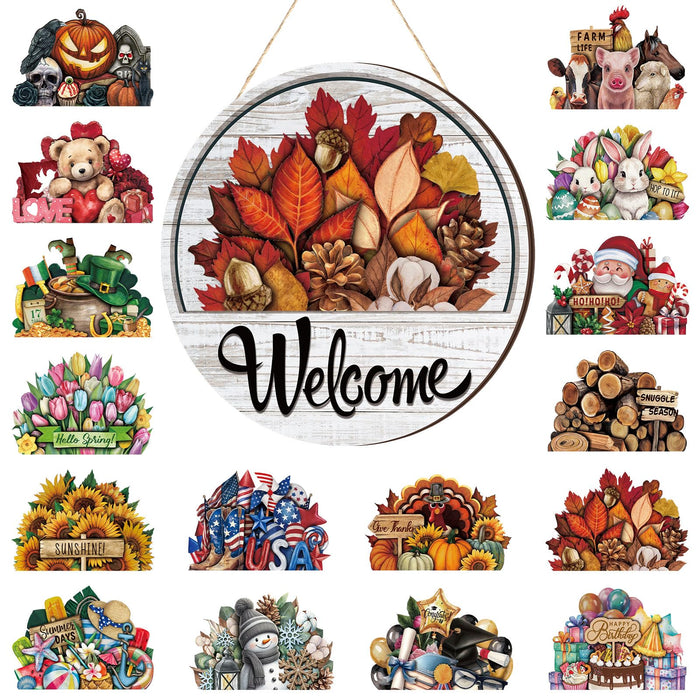 Yousoontic Interchangeable Welcome Sign,Classic Color,Welcome