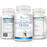 Nutrition Strength Blood Support for Dogs, Supplement for Anemia in Dogs, Promotes Red Blood Cell Health, with a High Level of Iron, Vitamin B12, Organic Spirulina and Purpurea, 120 Chewable Tablets