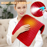 Heating Pad-Electric Heating Pads for Back,Neck,Abdomen,Moist Heated Pad for Shoulder,Knee,Hot Pad for Arms and Legs,Dry&Moist Heat & Auto Shut Off,Gifts for Women Men(Red, 12''×24'')