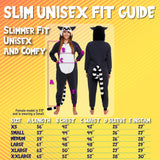 Funziez! Slim Fit Adult Onesie - Animal Halloween Costume - Plush Fruit One Piece Cosplay Suit for Women and Men