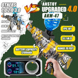 Anstoy Electric with Gel Ball Blaster AKM-47 Splatter Ball Blaster for Orby Gun Automatic for Christmas, Halloween, Birthday Gift, Adults Ages 14+(Yellow)