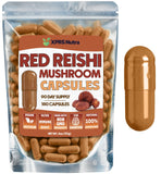 Reishi Mushroom Capsules - 180 Count Red Reishi Mushroom Capsules - 3 Month Supply Real Mushrooms Reishi Supplement Pills for Cognitive and Immune Boost - Mushroom Reishi Hongo Reishi Organico