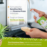 Plant-Based Pineapple Enzyme & Soapberry Liquid Hand Soap - Tangerine-Pineapple Scent, 4-Pack (10.14 fl oz Each) | Gentle on Skin | Eczema-Friendly | No Artificial Fragrances or Colors | Cruelty-Free