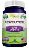 Natural Resveratrol Supplement – 1000mg – 180 Capsules