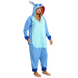 Wishliker Adult Onesie Animal Pajamas Halloween Cosplay Costumes Party Wear Blue XL