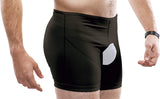 Inguinal Hernia Support Belt Invisible Underpants Compression Garment Truss Galess (Black, L)
