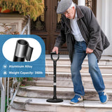 Tullyllify Standing Aids & Supports with Large Base, Adjustable Mobility Aids & Equipment, Devices to Lift Elderly Off Floor, Stair Lifts for Seniors(Black & Silver)