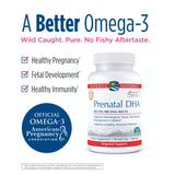 Nordic Naturals Pro Prenatal DHA, Unflavored - 830 mg Omega-3 + 400 IU Vitamin D3-90 Soft Gels - Supports Brain Development in Babies During Pregnancy & Lactation - Non-GMO - 45 Servings