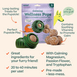 WOOF Calming Wellness Pops - Calming Dog Treats - Long-Lasting Refills for The Pupsicle Toy to Promote Calm - Magnesium for Dogs- Small Pops - 10 Count