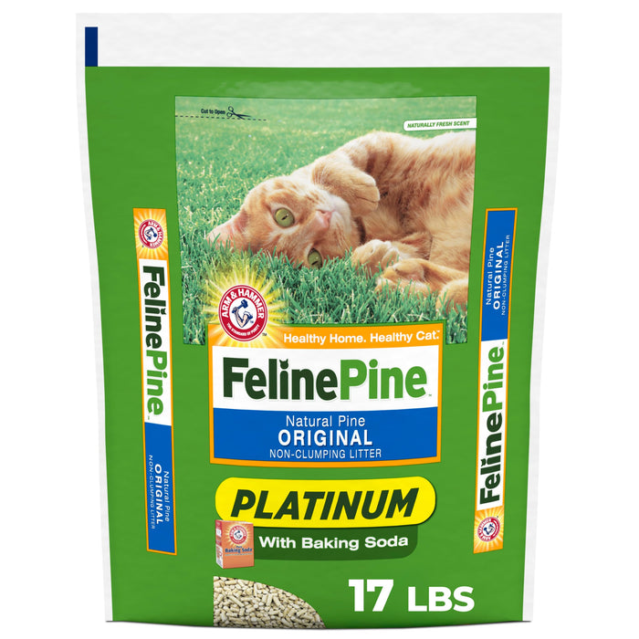 Feline Pine Platinum Non-Clumping Cat Litter 17lb