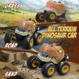 OPMIND Dinosaur Remote Control Car, RC Monster Trucks for Boys Age 4-7, 2.4GHz RC Stunt Car with Spray Lights & Sound, All Terrain Indoor/Outdoor Toys for Kids 3-5 6 7 8-12 Christmas & Birthday Gifts