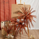 Serwalin 𝟲𝟬𝗽𝗰𝘀 Pampas Grass Decor 𝟭𝟳.𝟳𝗜𝗻𝗰𝗵, Orange Pampas Grass Home Decor, Pampas Grass Bulk Vase Filler, Boho Faux Pampas Decor, Thanksgiving Table Centerpieces, Christmas Decorations