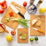 Totally Bamboo 3-Piece Bamboo Cutting Board Set; 3 Assorted Sizes of Bamboo Wood Cutting Boards for Kitchen