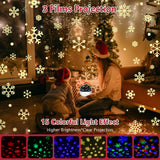 3 in 1 Christmas Projector Night Light Indoor, Snowflake Night Light for Room Decor, Kids Star Projector Night Light, Xmas Birthday Gift Toy