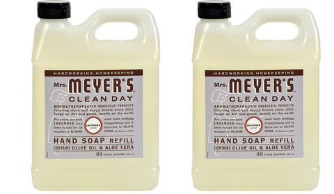 Mrs. Meyer's Clean Day Hand Soap Refill, Lavender, 33 Fl oz (Pack of 2)