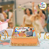 Custom Edible Prints on Cake: Create Your Special Event with Custom Edible Image Toppers - Upload Photos for Unique, Stylish Designs on Rectangular, Round Cakes Designs - 7.5" x 10" Rectangular