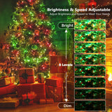 BrizLabs USB Christmas Lights, 33ft 100 LED Color Changing Christmas Tree Lights with Remote, Red White, Red Green Xmas Lights Twinkle RGB Multi Color Lights for Indoor Christmas Tree Party Fireplace