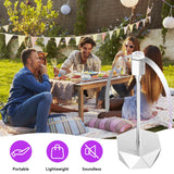Fly Fans for Tables, Fly Repellent Fan Outdoor Indoor Keep Flies Away, Fly Repellent Fans for Tables with Holographic Blades for Picnic, Party, Restaurant, Kitchen, and BBQ, 4 Pack Silver