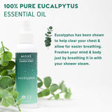 MOXE Eucalyptus Oil Shower Mist, Spa Steam Spray, Certified Natural 100% Essential Oils, Made in USA, Aromatherapy, Sinus Congestion Relief, Tension Relief (8oz)