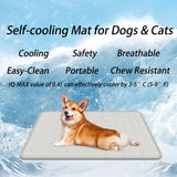 Rzxlszy Dog Cooling Mat 50" x 30" Large Self-Cooling Pad for Dogs Sleeping Mats for Dog and Cat Durable Self Cooling Pet Blanket Outdoor Indoor Non-Slip Cooling Dog Mats (Gray)